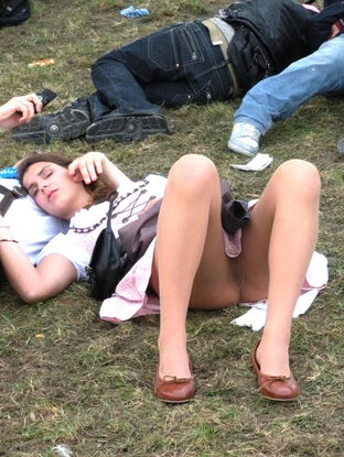 Drunk girl fucked in public