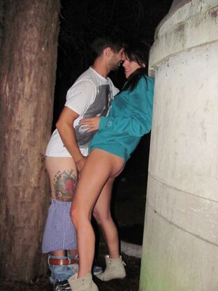 Teen couple public sex