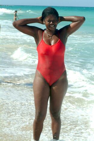 nude wife on beach